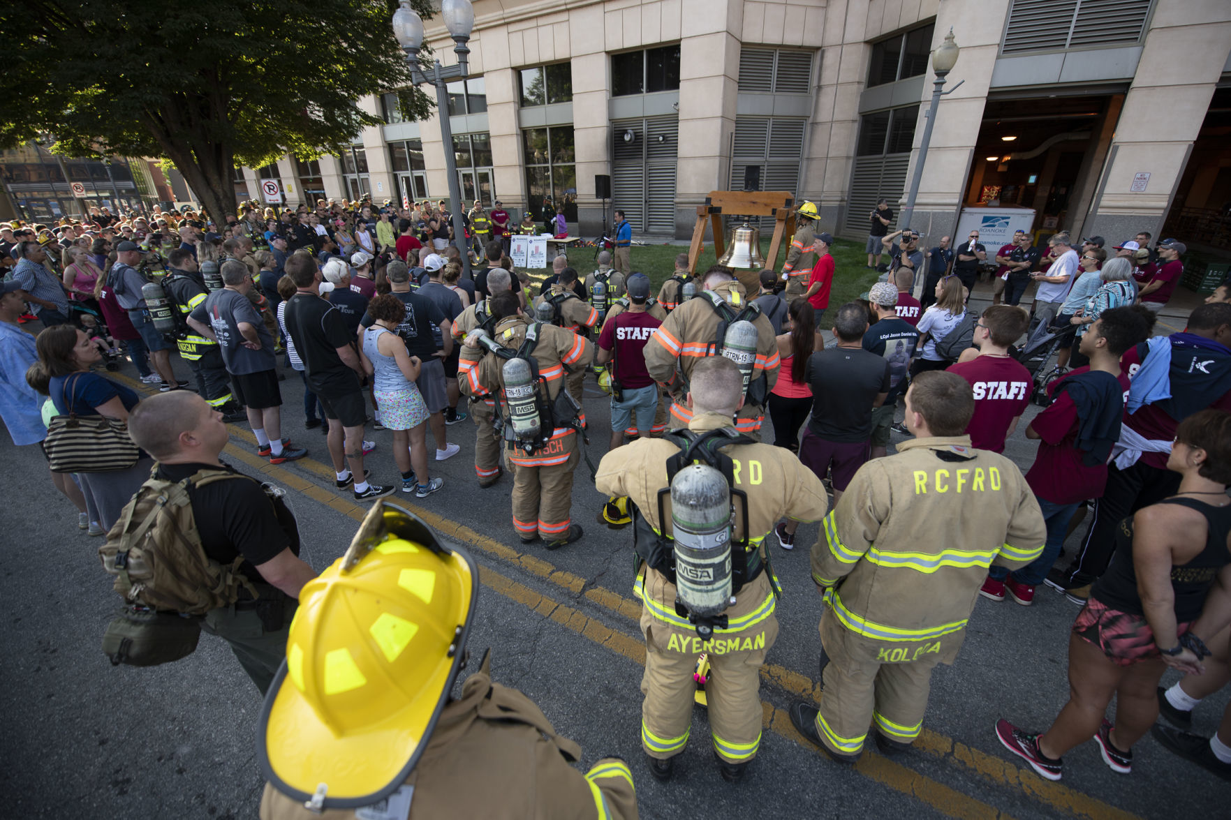 Opening ceremonies of the annual Memorial Stair Climb